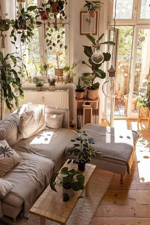 Cute small living room ideas: Neutral tone