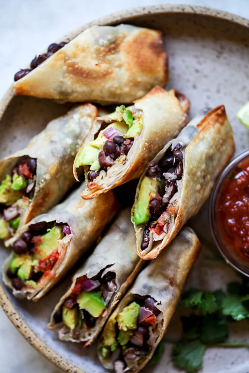 New Year's Eve Party Food: Avocado Egg Rolls