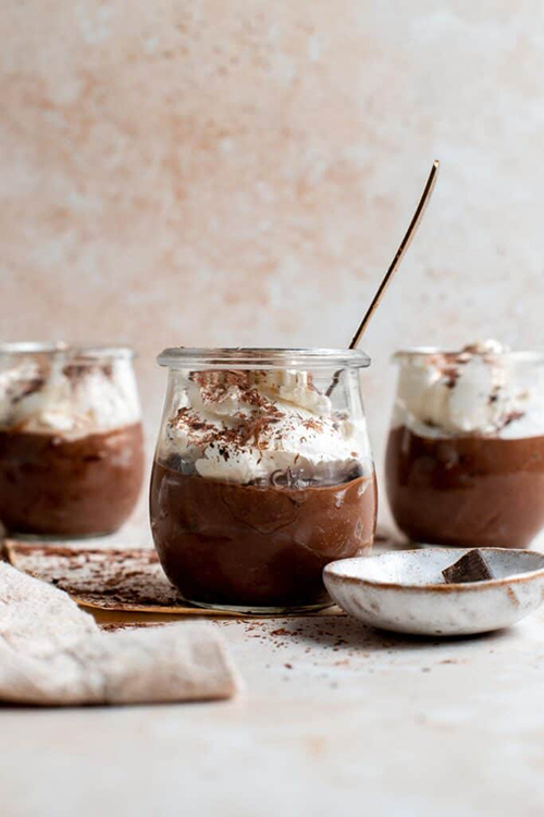 New Year's Eve Party Food: Nutella mousse cups