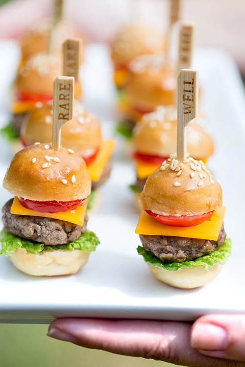 New Year's Eve Party Food: Mini cheeseburger