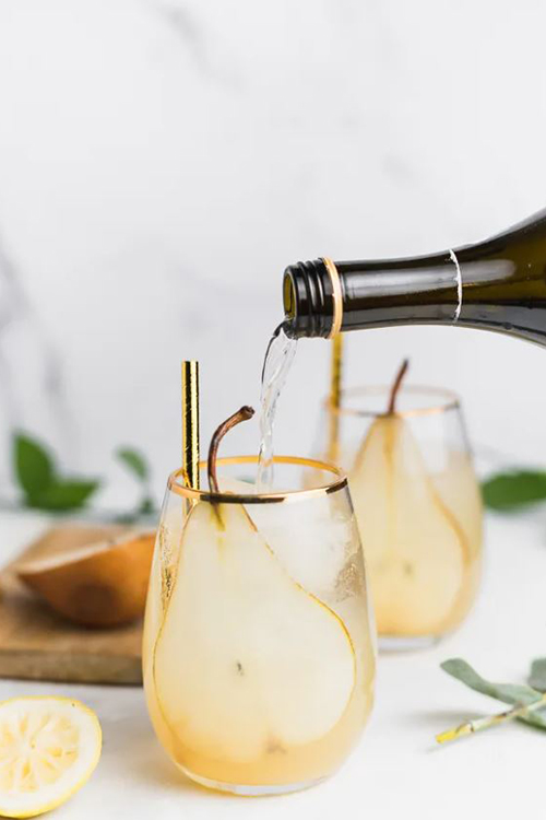 Pear and ginger sparklers
