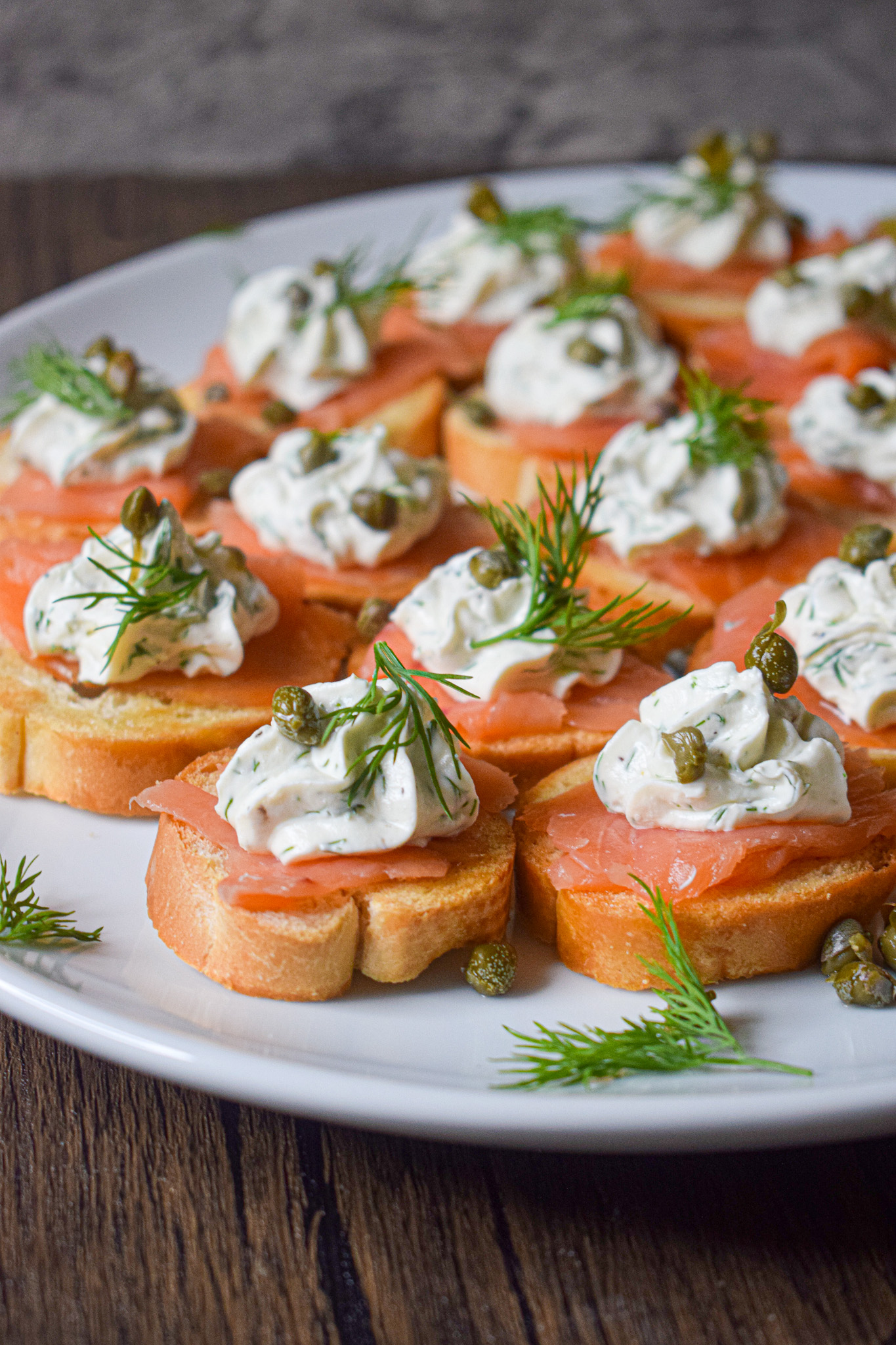New Year's Eve Party Food: Smoked Salmon Crostini