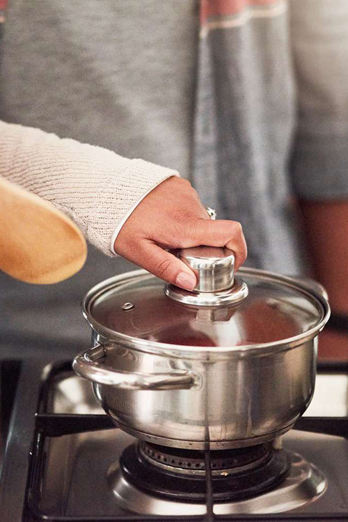 First apartment kitchen essentials: Saucepan with lid