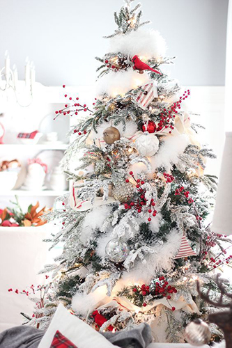 Elegant White, Gold and Pastel Christmas Tree Ideas
