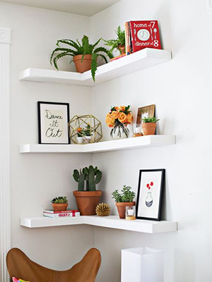Adding extra shelves: Corner wall shelf