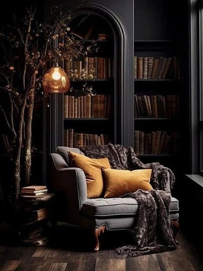 dark moody living room