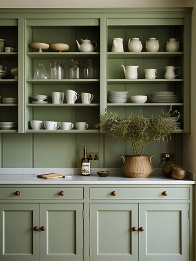 Sage-Toned Kitchens and Homes