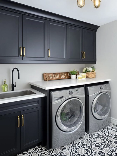 Dark and Moody Laundry Room Inspiration