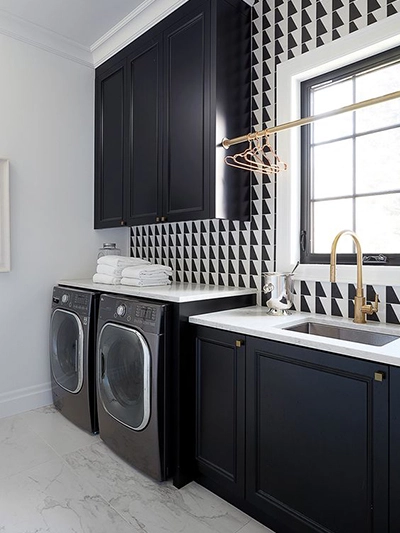 Dark and Moody Laundry Room Inspiration