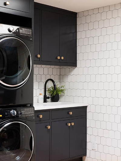 Dark and Moody Laundry Room Inspiration